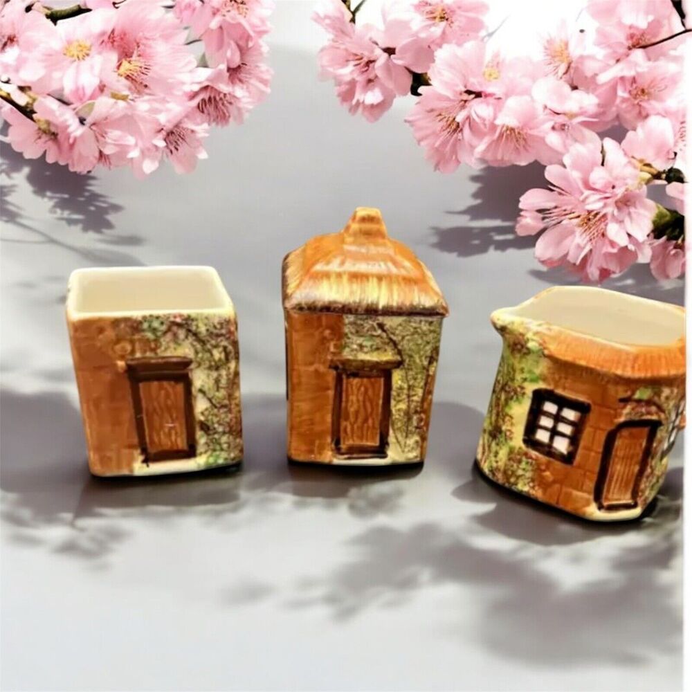 Vintage Price Bros Cottage Ware Creamer & Sugar Set 1940s England